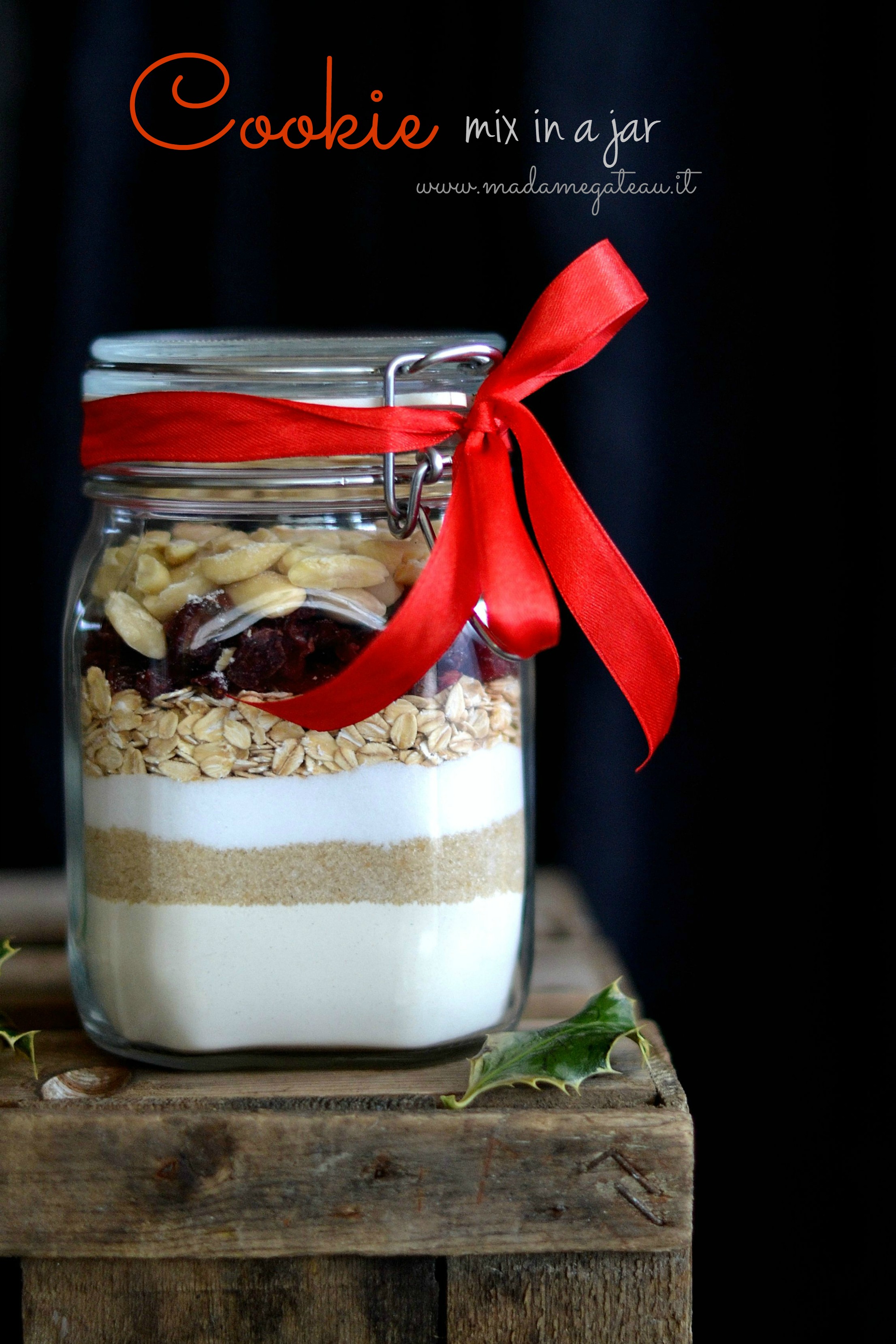 Cookie mix in a jar preparato per biscotti